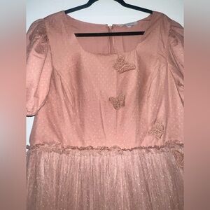 Ivy City Co-Elegant Pink Tulle Dress